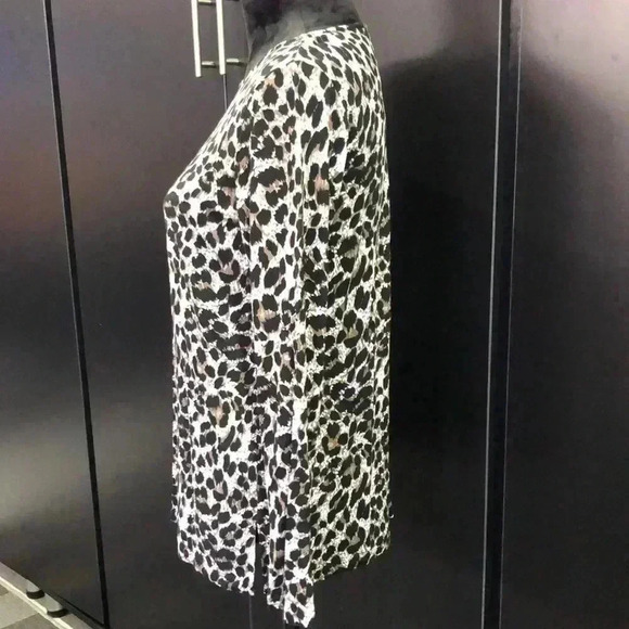 Mario Serrani Boat neck, soft cotton stretch,pullover, leopard print,long sleeve - Picture 2 of 9